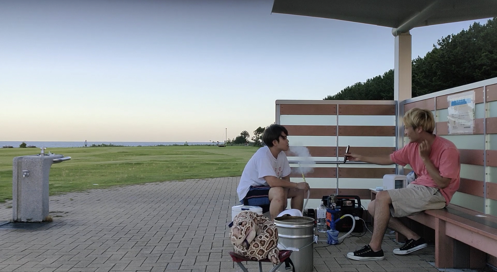 静岡の公園で90分間　ただシーシャを吸ってチルアウトしている動画
